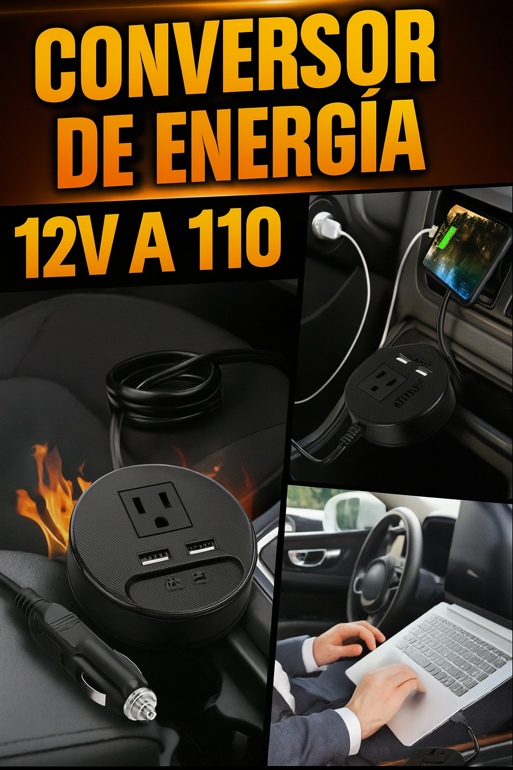 Conversor De energia Para Carro 150w
