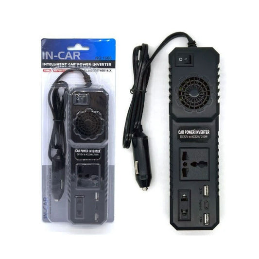 Inversor Corriente 150w 12v Carro 110v Cargador Puerto Usb C