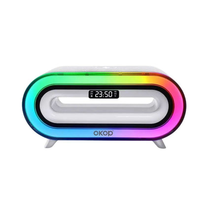 Parlante Multifuncional Portátil RGB con base de carga