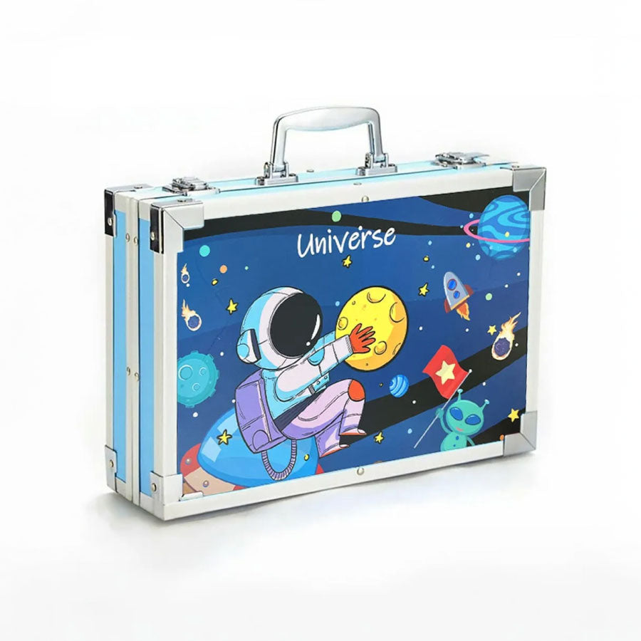 Kit/set De Arte Dibujo Maletin Metalico 145 Piezas Niños