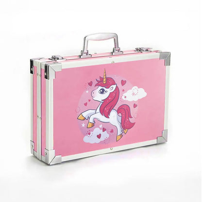 Kit/set De Arte Dibujo Maletin Metalico 145 Piezas Niños