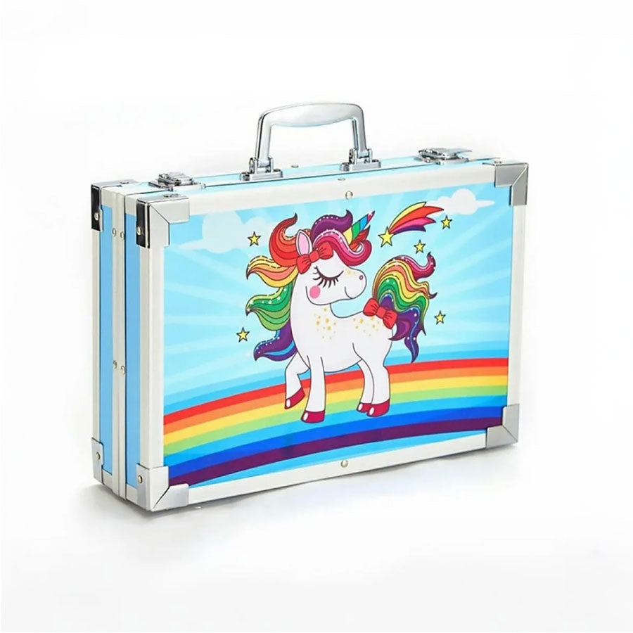 Kit/set De Arte Dibujo Maletin Metalico 145 Piezas Niños