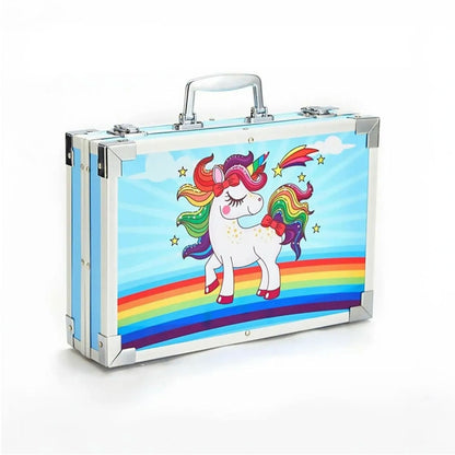 Kit/set De Arte Dibujo Maletin Metalico 145 Piezas Niños
