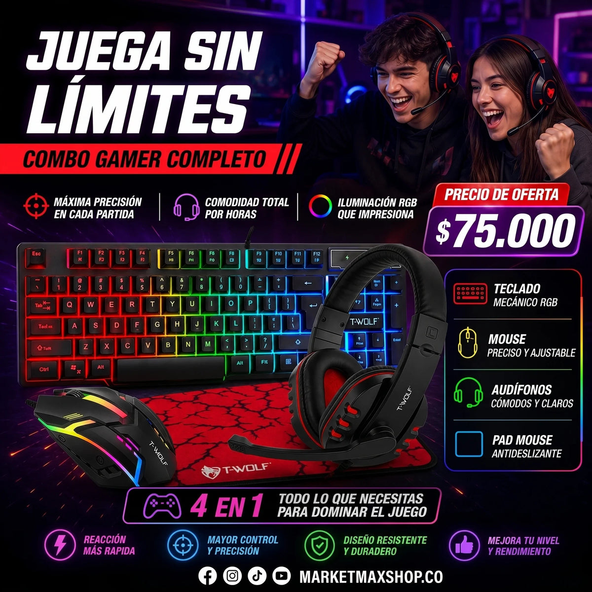 COMBO GAMER TWOLF